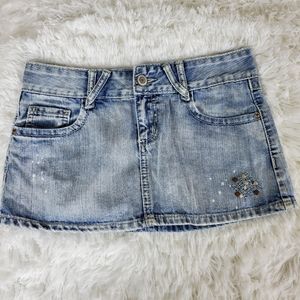 Rue21 Denim Skirt Embellished Size 3/4